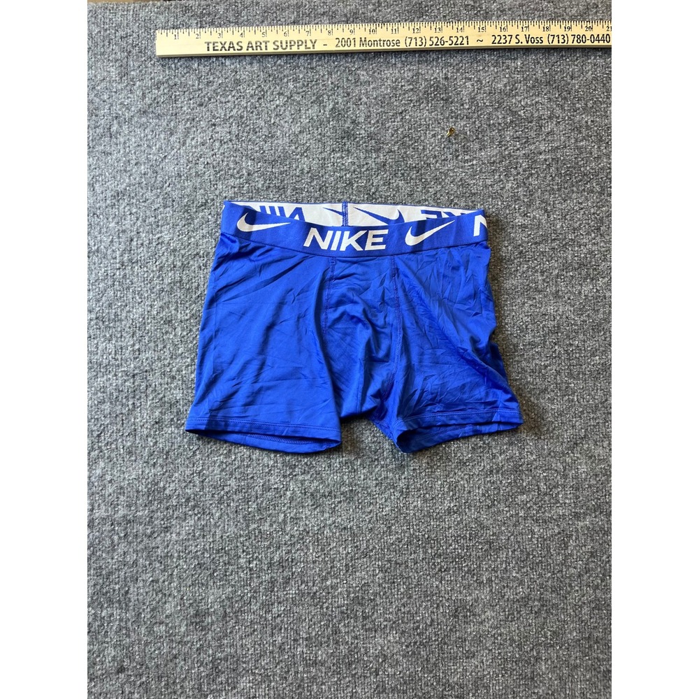 Nike Compression Shorts Boys Size L Blue Dri-Fit Athletic Stretch Performance